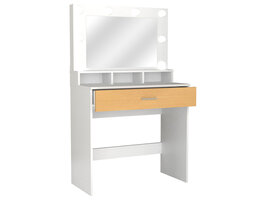 ebuy24 KosmalST kaptafel eik decor, wit.