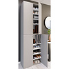 ebuy24 Lona2XL10DT schoenenkast 4 deuren grijs.