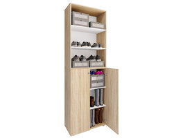 ebuy24 Lona2XLDTR schoenenkast 2 deuren eik decor.