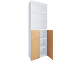 ebuy24 Lona2XLDTR schoenenkast 2 deuren wit, beuken.