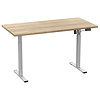 ebuy24 LonaE bureau elektrische hef- en daalfunctie 110x50x71-120cm eik decor, zilverkleurig.