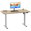 ebuy24 LonaE bureau elektrische hef- en daalfunctie 110x50x71-120cm eik decor, zilverkleurig.