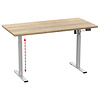 ebuy24 LonaE bureau elektrische hef- en daalfunctie 110x50x71-120cm eik decor, zilverkleurig.