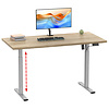 ebuy24 LonaE bureau elektrische hef- en daalfunctie 110x50x71-120cm eik decor, zilverkleurig.