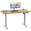 ebuy24 LonaE bureau elektrische hef- en daalfunctie 110x50x71-120cm eik decor, zilverkleurig.