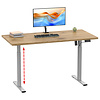 ebuy24 LonaE bureau elektrische hef- en daalfunctie 110x50x71-120cm eik decor, zilverkleurig.