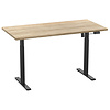 ebuy24 LonaE bureau elektrische hef- en daalfunctie 110x50x71-120cm eik decor, zwart.