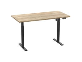 ebuy24 LonaE bureau elektrische hef- en daalfunctie 110x50x71-120cm eik decor, zwart.