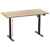 ebuy24 LonaE bureau elektrische hef- en daalfunctie 110x50x71-120cm eik decor, zwart.