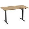 ebuy24 LonaE bureau elektrische hef- en daalfunctie 110x50x71-120cm eik decor, zwart.