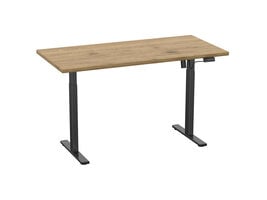 ebuy24 LonaE bureau elektrische hef- en daalfunctie 110x50x71-120cm eik decor, zwart.