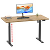 ebuy24 LonaE bureau elektrische hef- en daalfunctie 110x50x71-120cm eik decor, zwart.