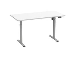 ebuy24 LonaE bureau elektrische hef- en daalfunctie 110x50x71-120cm wit, zilverkleurig.