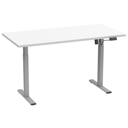 ebuy24 LonaE bureau elektrische hef- en daalfunctie 110x50x71-120cm wit, zilverkleurig.