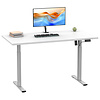 ebuy24 LonaE bureau elektrische hef- en daalfunctie 110x50x71-120cm wit, zilverkleurig.