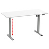 ebuy24 LonaE bureau elektrische hef- en daalfunctie 110x50x71-120cm wit, zilverkleurig.