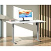 ebuy24 LonaE bureau elektrische hef- en daalfunctie 110x50x71-120cm wit, zilverkleurig.