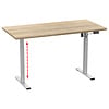 ebuy24 LonaE bureau elektrische hef- en daalfunctie 110x80x71-120cm eik decor, zilverkleurig.