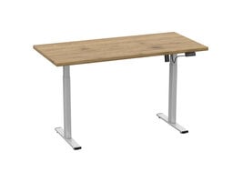 ebuy24 LonaE bureau elektrische hef- en daalfunctie 110x80x71-120cm eik decor, zilverkleurig.