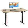 ebuy24 LonaE bureau elektrische hef- en daalfunctie 110x80x71-120cm eik decor, zwart.