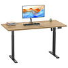 ebuy24 LonaE bureau elektrische hef- en daalfunctie 110x80x71-120cm eik decor, zwart.