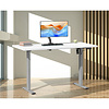 ebuy24 LonaE bureau elektrische hef- en daalfunctie 110x80x71-120cm wit, zilverkleurig.