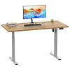 ebuy24 LonaE bureau elektrische hef- en daalfunctie 140x50x71-120cm eik decor, zilverkleurig.