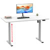 ebuy24 LonaE bureau elektrische hef- en daalfunctie 140x50x71-120cm wit, zilverkleurig.