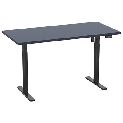 ebuy24 LonaE bureau elektrische hef- en daalfunctie 140x80x71-120cm antraciet, zwart.