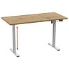 ebuy24 LonaE bureau elektrische hef- en daalfunctie 140x80x71-120cm eik decor, zilverkleurig.