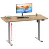 ebuy24 LonaE bureau elektrische hef- en daalfunctie 140x80x71-120cm eik decor, zilverkleurig.