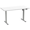 ebuy24 LonaE bureau elektrische hef- en daalfunctie 140x80x71-120cm wit, zilverkleurig.