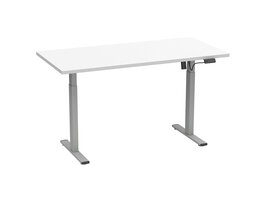 ebuy24 LonaE bureau elektrische hef- en daalfunctie 160x80x71-120cm wit, zilverkleurig.