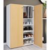 ebuy24 LonaXL5DT schoenenkast 2 deuren wit, beuken.