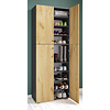 ebuy24 LonaXXL9DT schoenenkast 4 deuren antraciet, eik decor.