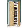 ebuy24 LonaXXL9DT schoenenkast 4 deuren wit, eik decor.