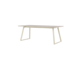 ebuy24 Malaga eetkamertafel marmer decor 90x200cm beige.