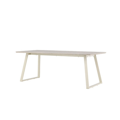 ebuy24 Malaga eetkamertafel marmer decor 90x200cm beige.