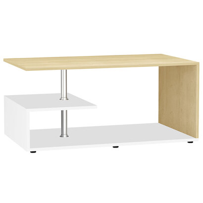 ebuy24 MalisoM salontafel eik decor, wit.