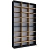 ebuy24 MegosaXL wandkast 27 planken antraciet, eik decor.