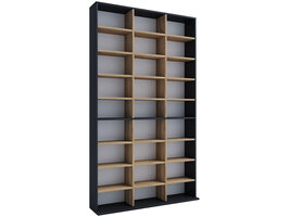 ebuy24 MegosaXL wandkast 27 planken antraciet, eik decor.