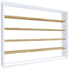 ebuy24 OsadoL wandkast wandmontage 5 planken eik decor, wit.