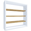 ebuy24 OsadoS wandkast wandmontage 4 planken eik decor, wit.