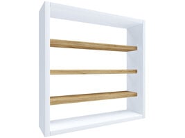 ebuy24 OsadoS wandkast wandmontage 4 planken eik decor, wit.