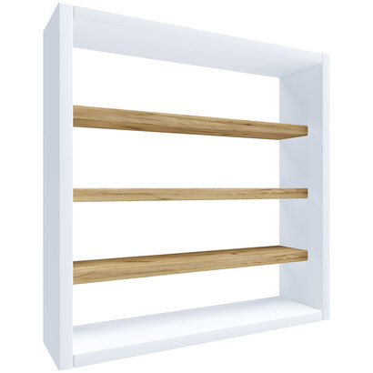 ebuy24 OsadoS wandkast wandmontage 4 planken eik decor, wit.