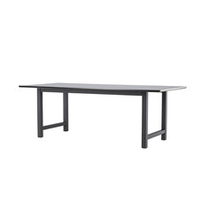 ebuy24 Oslo eetkamertafel 100x220cm zwart.