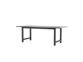 ebuy24 Oslo eetkamertafel 100x220cm zwart.