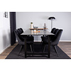 ebuy24 Oslo eetkamertafel 100x220cm zwart.