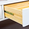 ebuy24 Pall salontafel 2 lades, 1 plank wit.