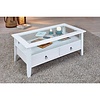 ebuy24 Pall salontafel 2 lades, 1 plank wit.